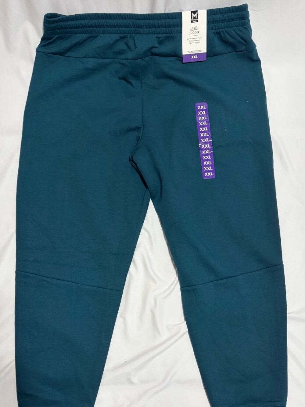 NWT Member's Mark Men's Active Jogger Pants Teal Blue Size XXL